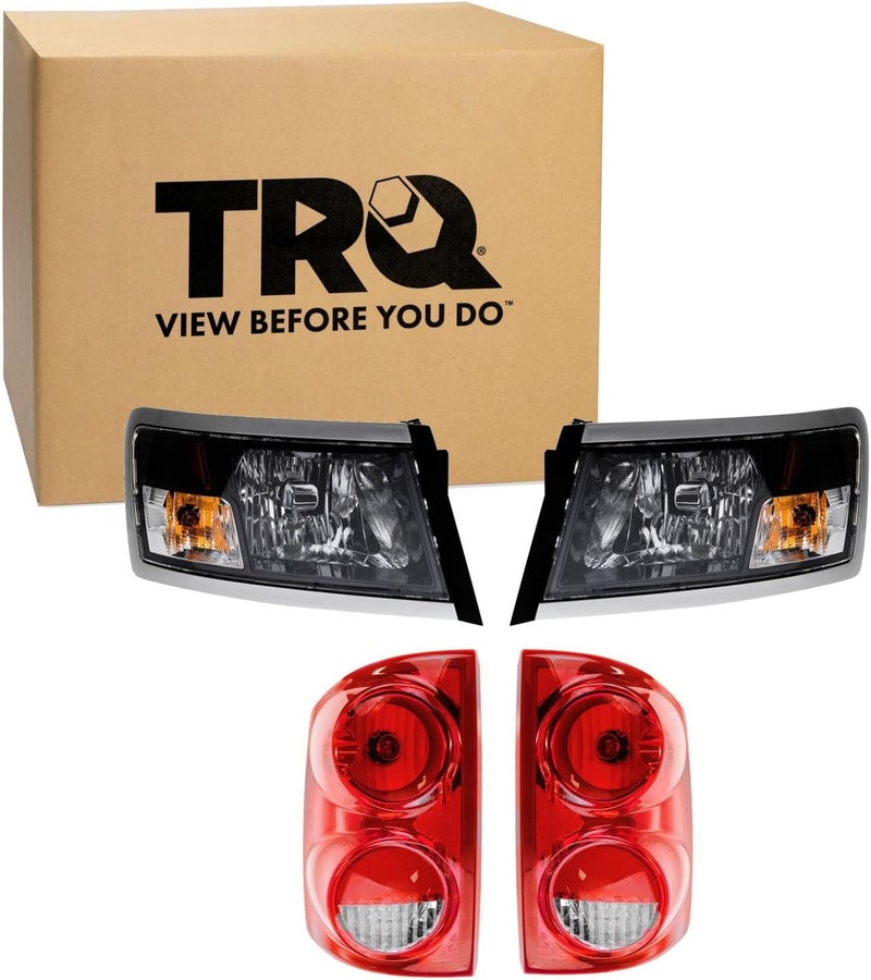 TRQ Lighting Kit Driver & Passenger Side CH2518127 CH2519127 CH2818104 CH2819104 Compatible with 2008-2010 Dodge Dakota 2011 Ram - Image 1